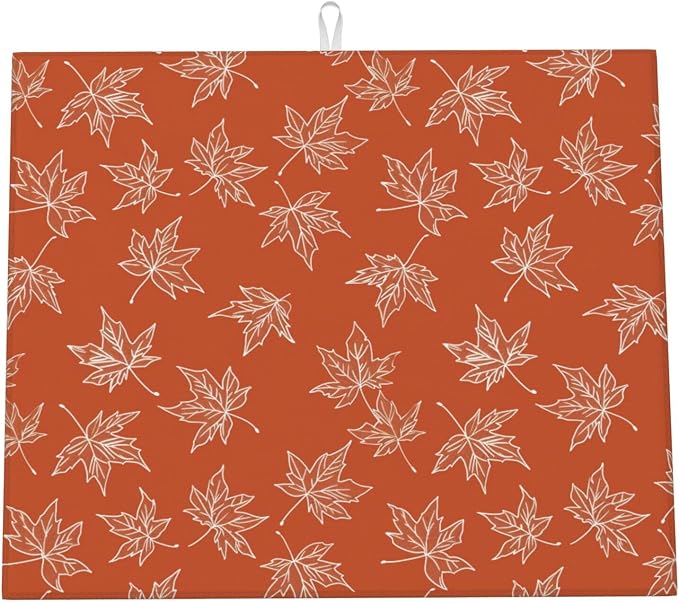 Orange White Maple Leaf