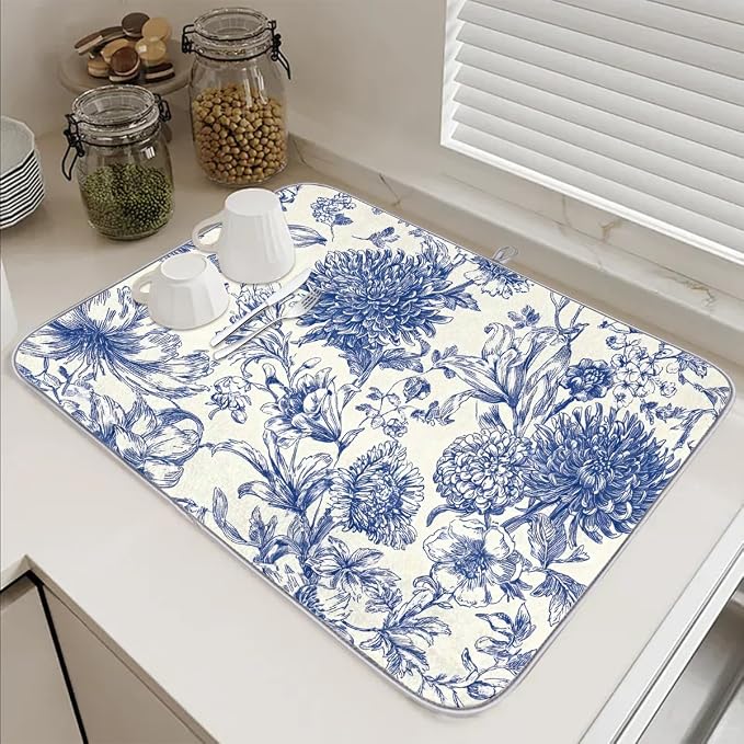 Vintage Blue Flowers