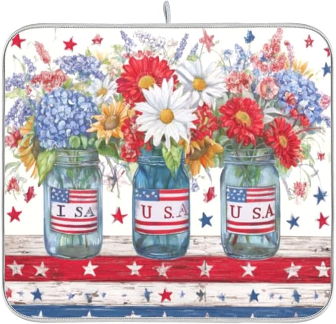 3 mason jars filled with flowers