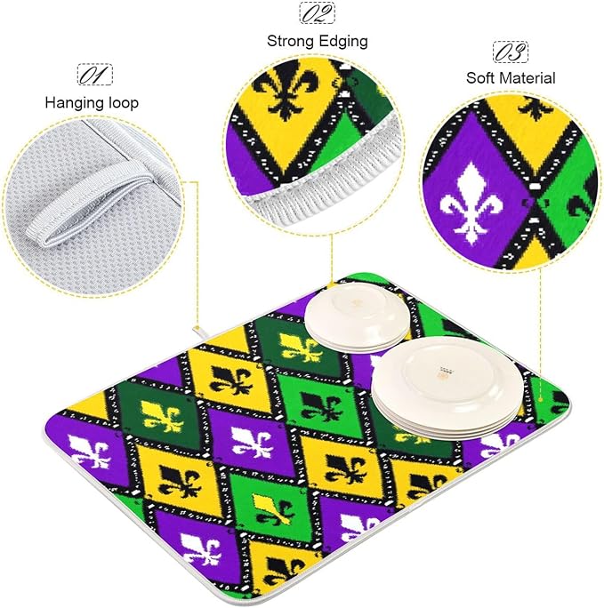 mardi gras fleur-de-lis diamond