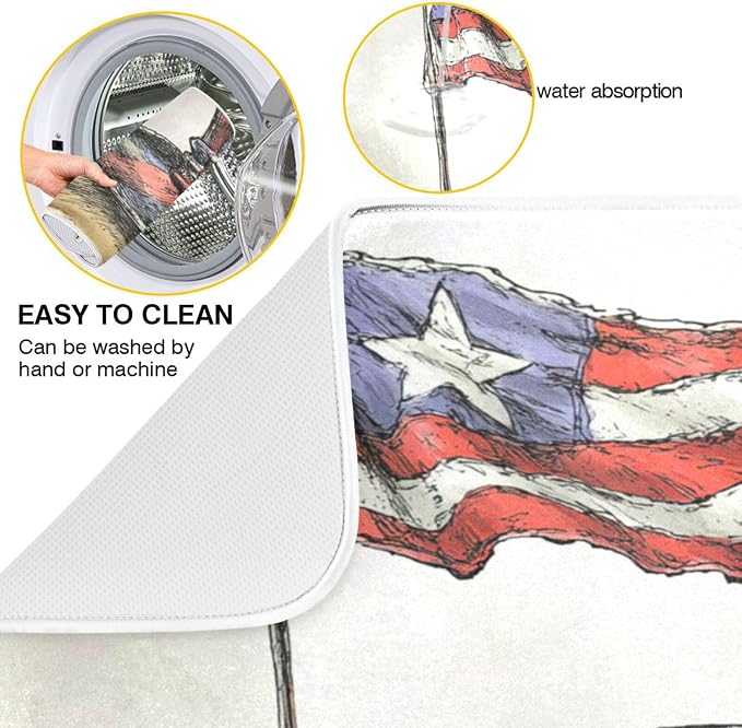 4th of July Flag Hat Tartan White