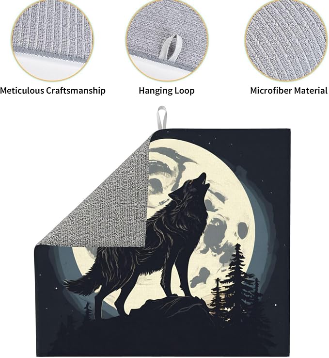 Moonlit Howling Wolf