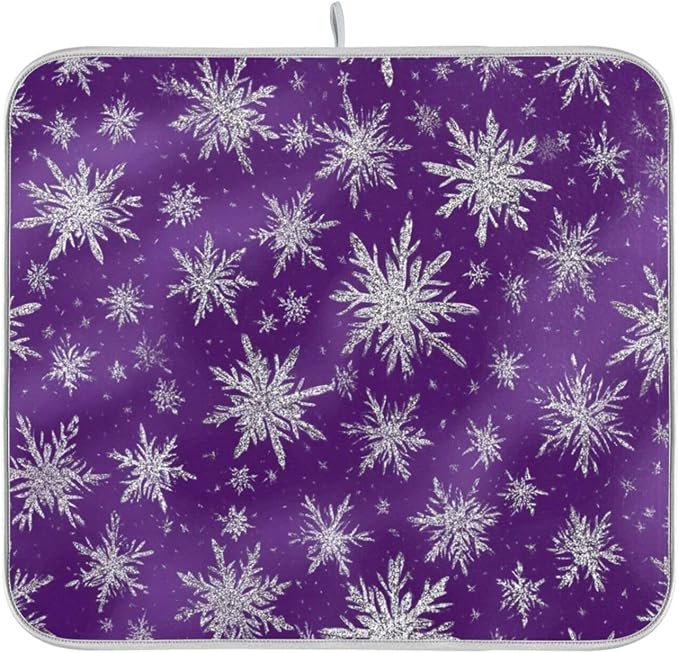 purple glittery snowflakes