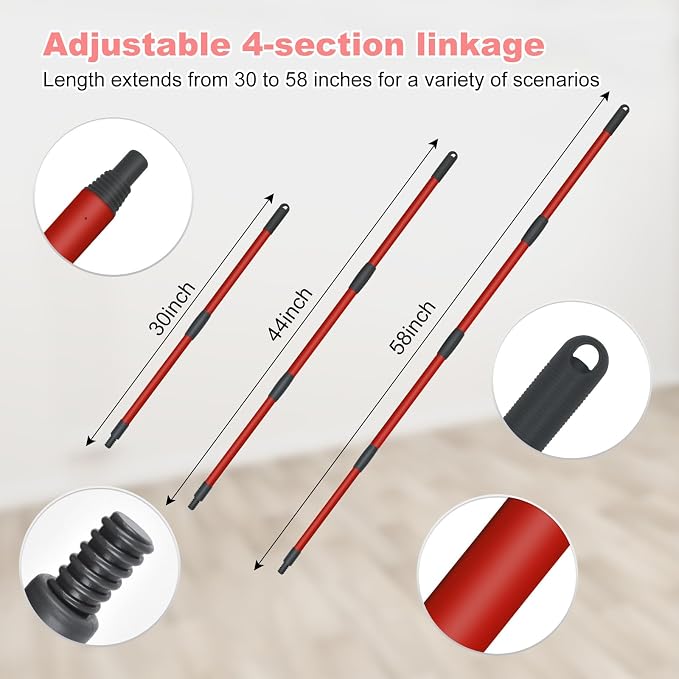 3 White Mop Heads + 1 Set Mop Handle ( 1 Tank )