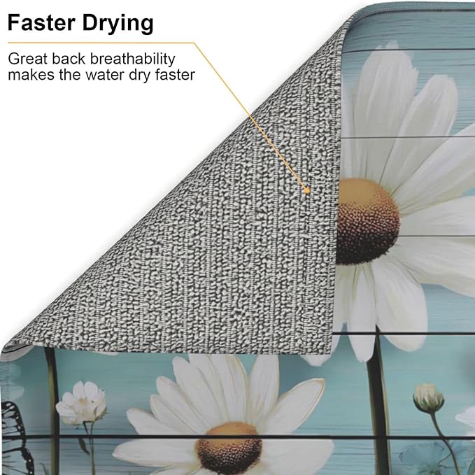 Daisy Flowers On Teal