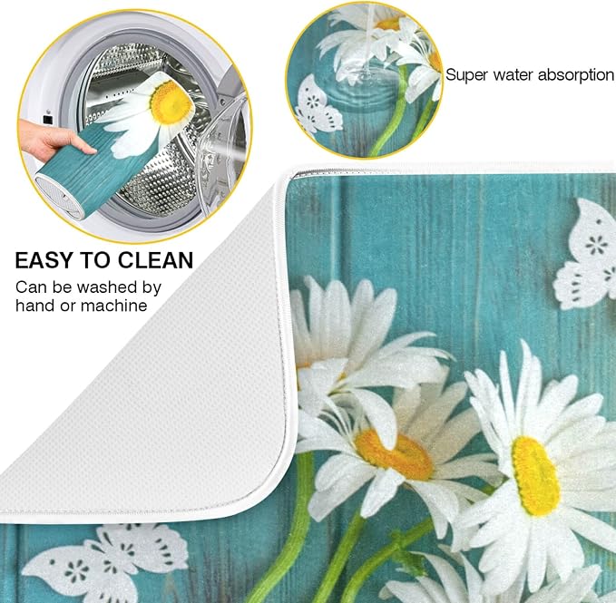 Small Daisies on Wooden Board 25