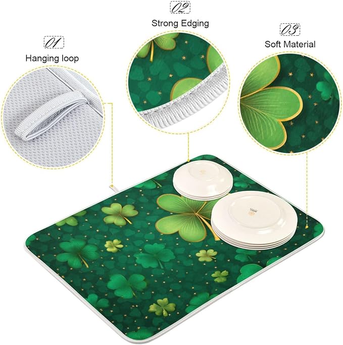 shamrock and clover leaves