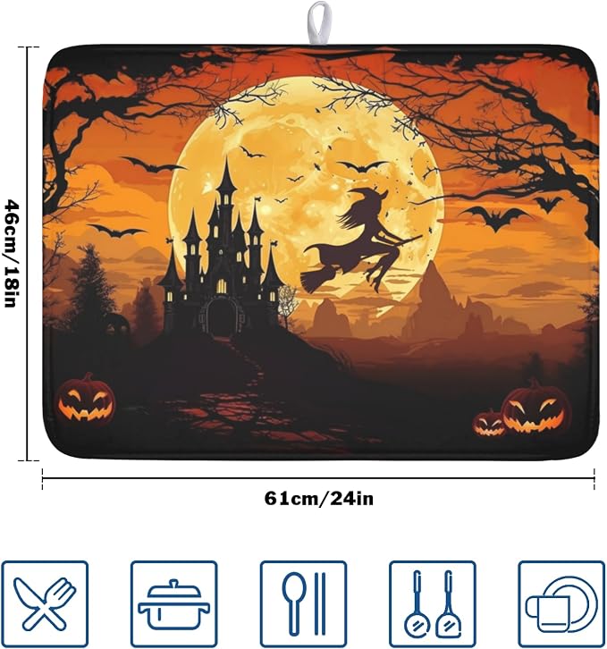 Halloween-witch bats