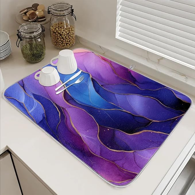Abstract Ink Purple Blue