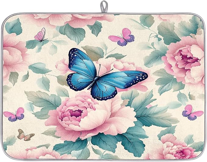Butterfly Pink Flower Leaves