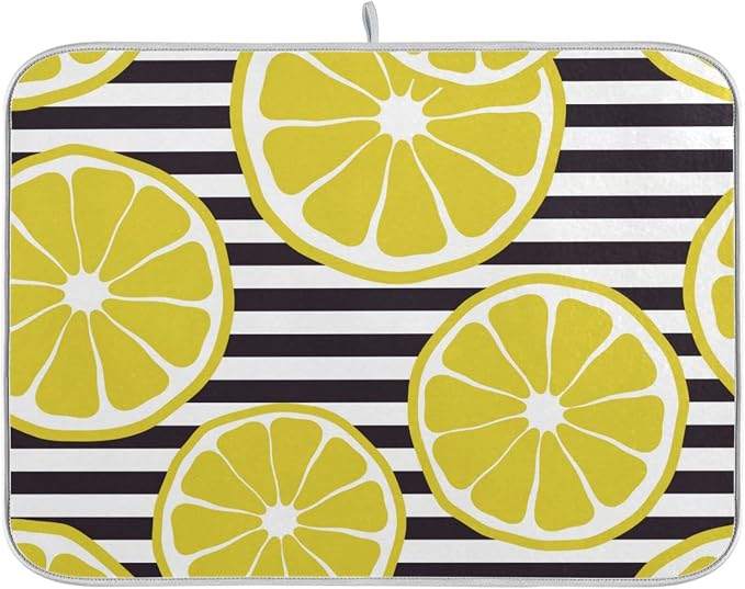 8 Black Stripe Lemon Slice