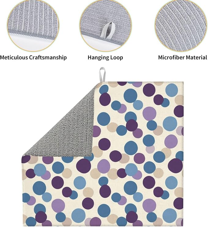 Purple Blue Brown Polka Dot