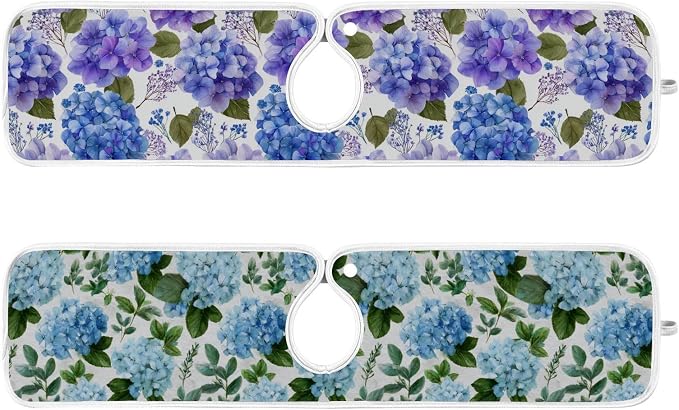 Purple Hydrangea Herb Vintage Blue