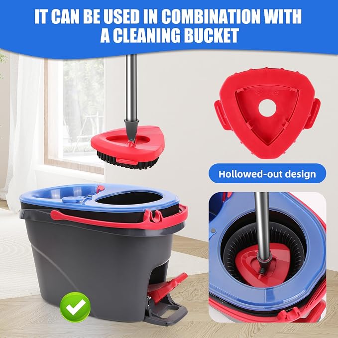4 Blue Mop Heads+2 Green Mop+1 Gray Brush +1 Base