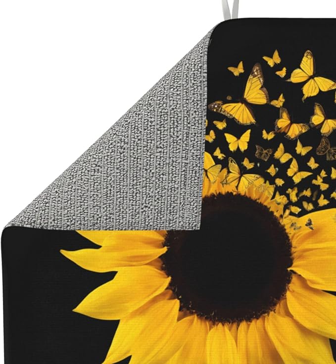 Yellow Sunflower Butterfly Floral