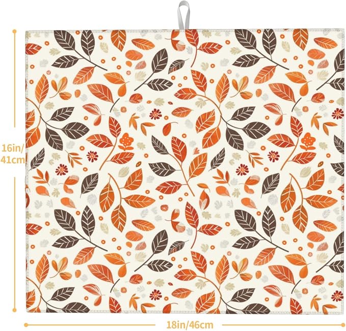 Autumn Dark Brown Orange Leaf