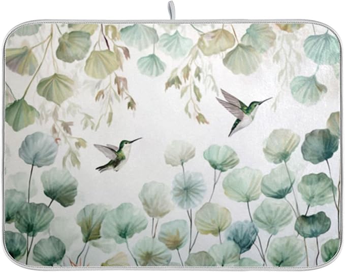 green leaves and hummingbirds