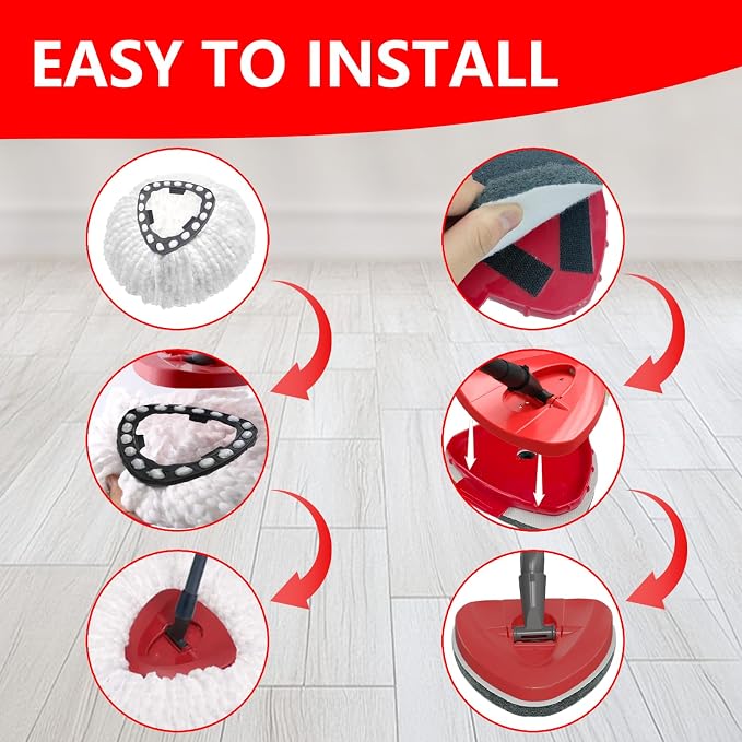 4 Mop Heads+2 Sponge Brush+1 Connector