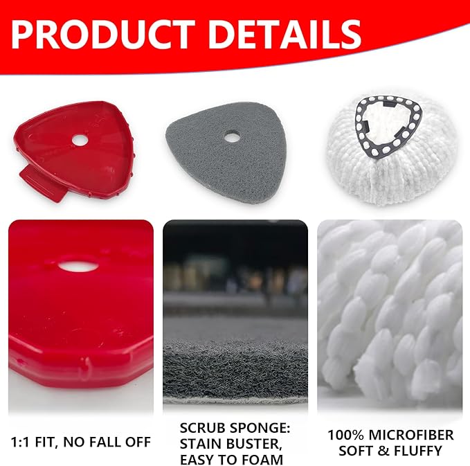 4 Mop Heads+2 Sponge Brush+1 Connector