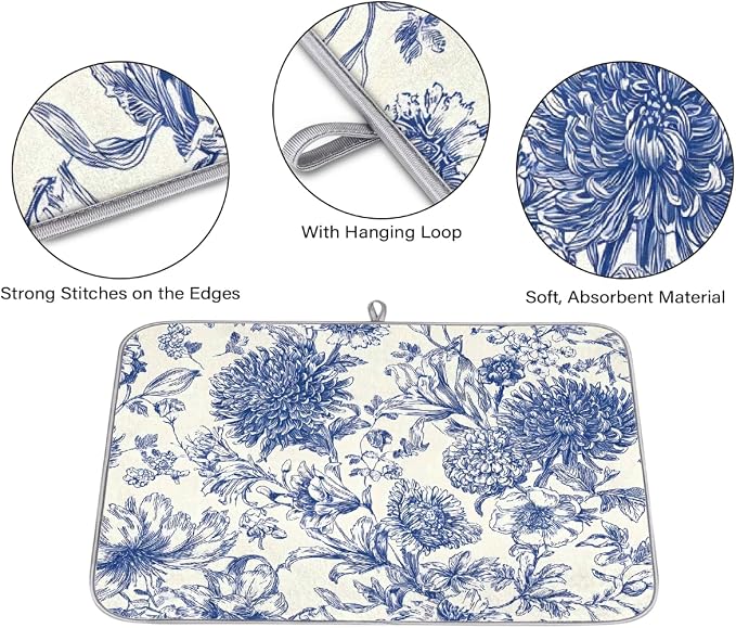 Vintage Blue Flowers