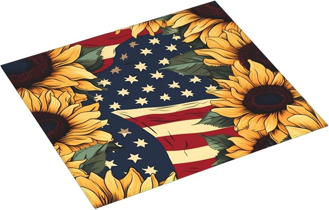Red Stars and Lines Sunflowers