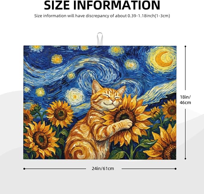 Starry Night Cat Sunflower