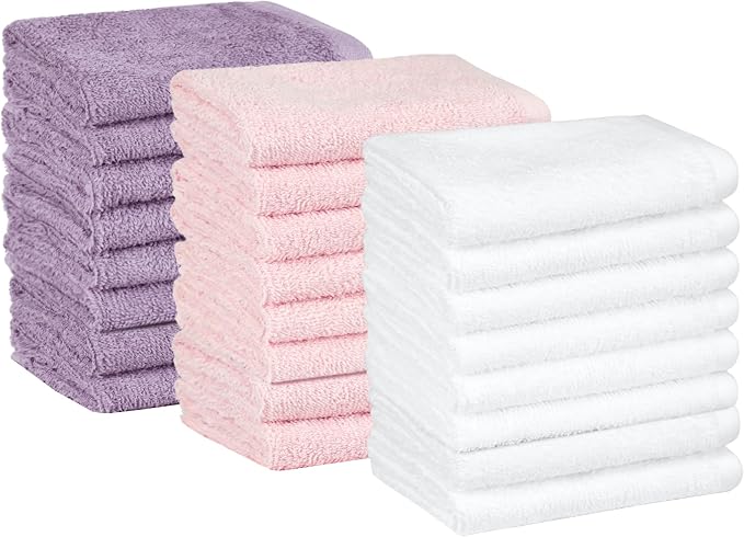 Petal Pink, Lavender, White