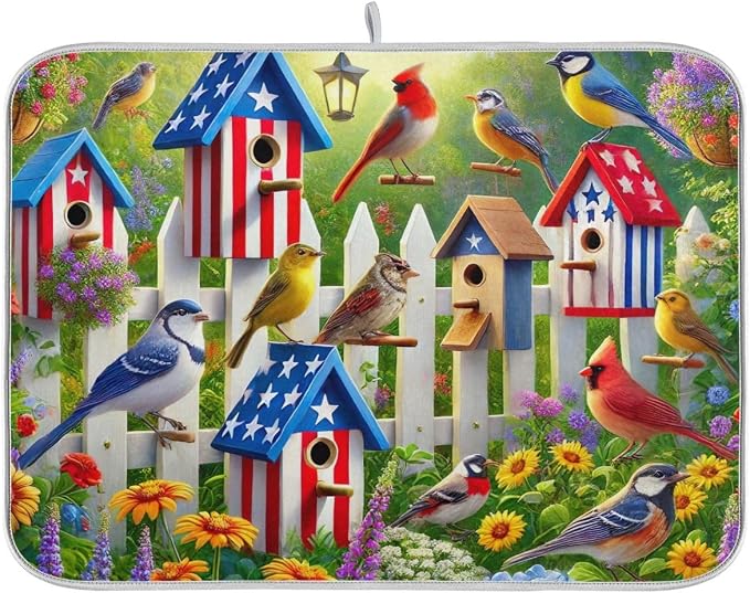 Birdhouses Flowers Garden