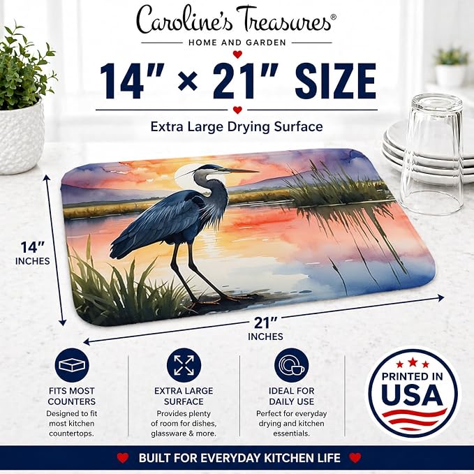 Blue Heron Setting Sun 7504