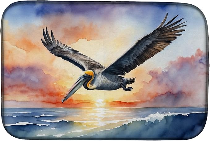 Pelican Fyling at Sunrise 7507