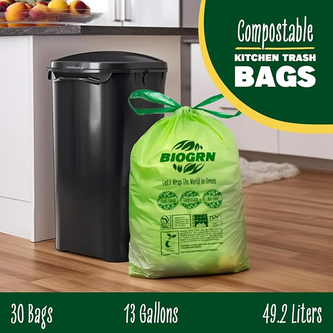 13 Gal, Drawstring Bags, 30 Count
