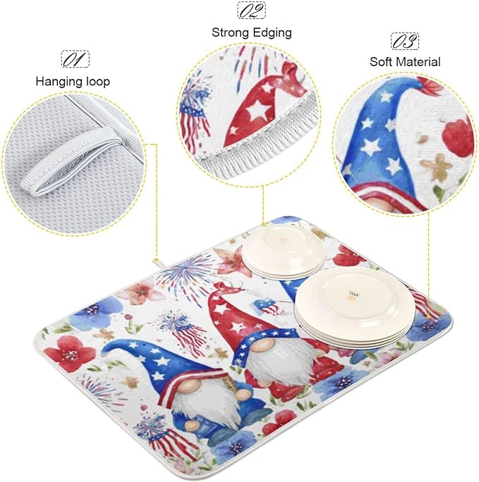 cute gnomes american flag