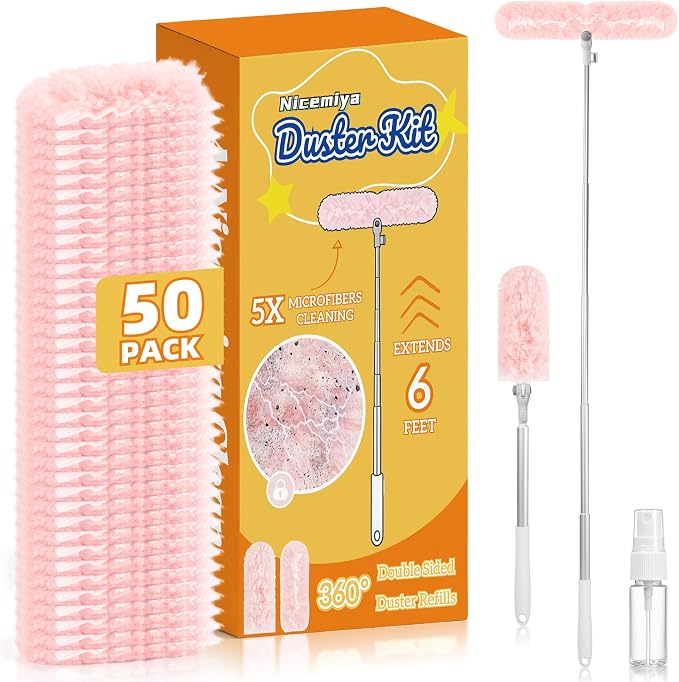 50 Pink Refills + Extended Handle