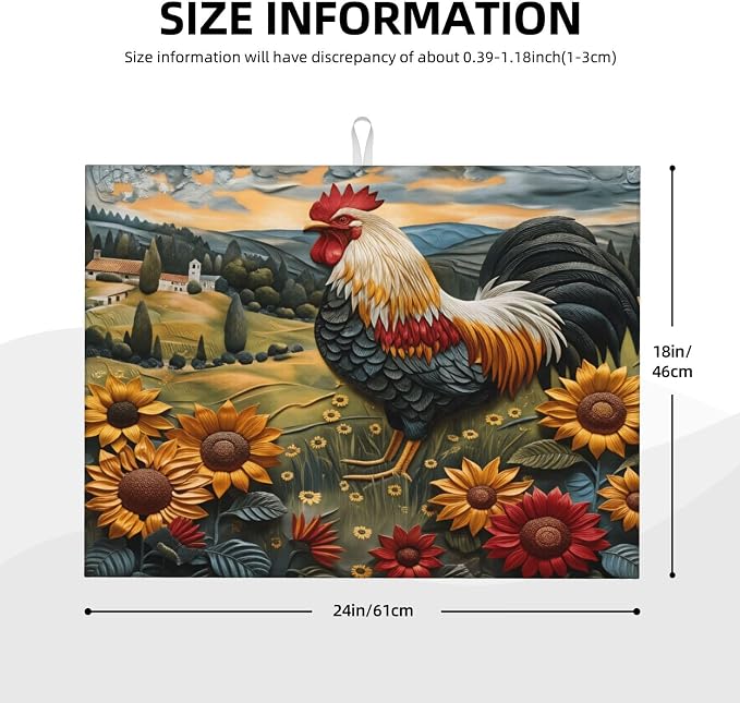 Rooster And Sunflowers