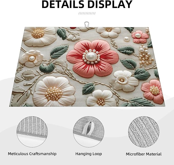 Floral Embroidered Pearl Beaded