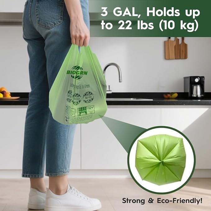 3 Gal, Handles Bags, 80 Count