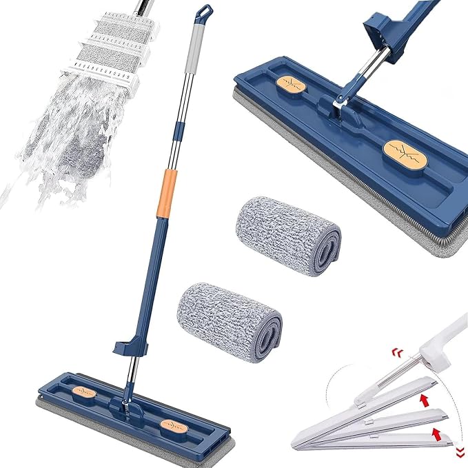 Blue Mop+2pcs Rag