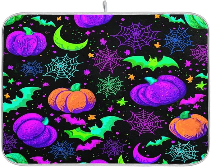 Pumpkin Bat Moon Spider Web Pattern