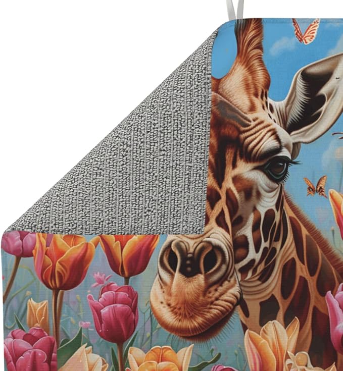 Giraffe Tulip Butterfly Floral
