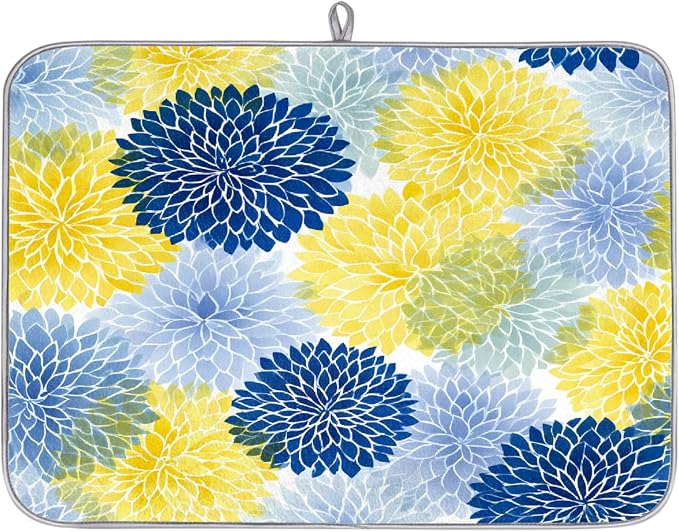 Blue Yellow Chrysanthemum Floral