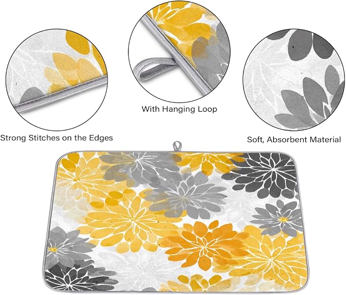 Yellow White Grey Chrysanthemum