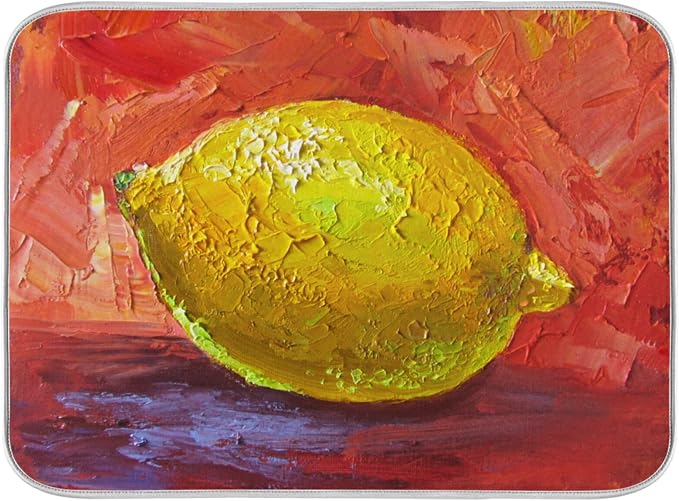 18 Yellow lemon red background