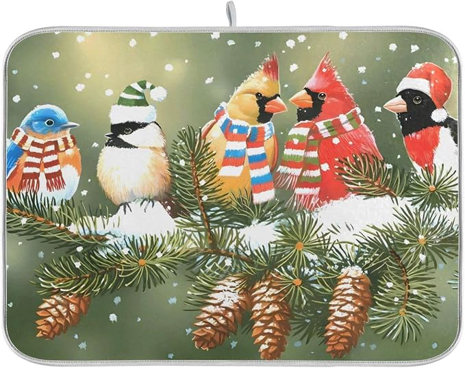 Christmas Birds Snow