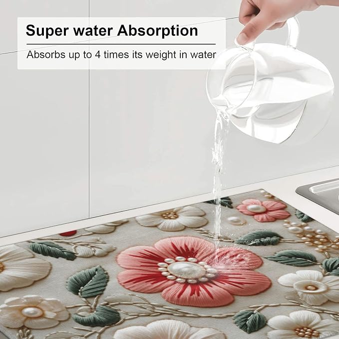 Floral Embroidered Pearl Beaded