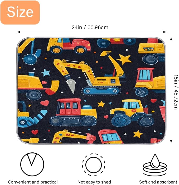 Colorful Cartoon Excavator
