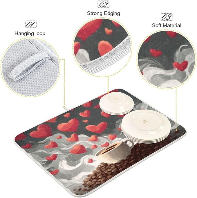coffee red hearts