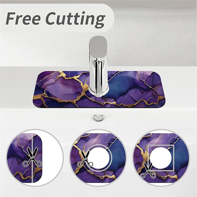 Deep-purple gold marble