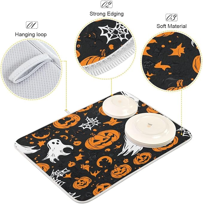 Gothic Funny Halloween Ghost and Pumpkins