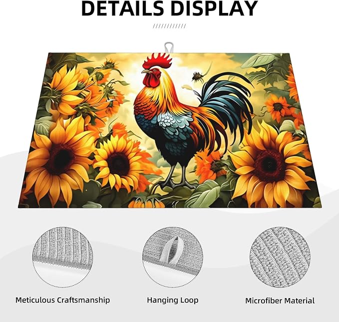 Rooster Sunflowers Garden
