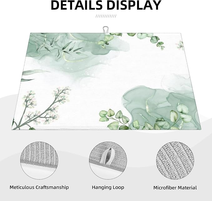 Watercolor Green Leaf Floral